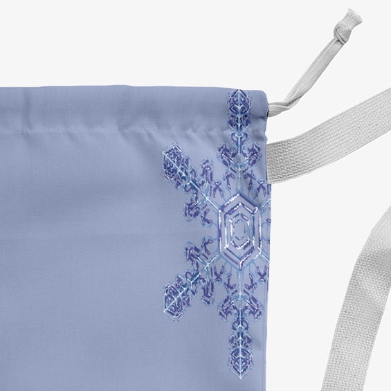 Simply Daisy Flurries 18 x 29 in Blue Laundry Bag