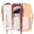 thumbnail image 1 of HALEYS Brocha facial retráctil VEGANO Cerdas densas en ángulo y funda ajustable Brocha de maquillaje portátil para una mezcla rápida y fácil de líquidos, cremas, polvos Tapa sin ensuciar, apta para vi, 1 of 1
