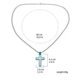 thumbnail image 3 of Metaljc Stainless Steel Cross Pendant Necklace for Men Women, 24" Chain, Religious Jewelry Gift, 3 of 8