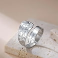 thumbnail image 6 of Punk Skull Spoon Ring for Women Men Adjustable Open Statement Fashion Rose Flower Cross Wrap Finger Thumb Rings Stainless Steel Gold Plated Fashion Comfort Fit Jewelry Gothic Unisex, 6 of 12