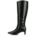 thumbnail image 2 of Journee Womens Tullip Kitten Heel Pointed Toe Boots, 2 of 9