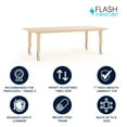 thumbnail image 3 of Flash Furniture Wren Rectangular Adjustable Classroom Activity Table for Kids, Natural, 3 of 14