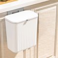 thumbnail image 1 of Cubo de Basura de Cocina, Puerta de Armario para el Hogar, Cubierta Deslizante Colgante, Cubo de Almacenamiento, Cubo de Basura, Cubo de Basura Montado en la Pared, Blanco, 1 of 10