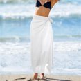 thumbnail image 5 of Womens Swimwear Chiffon,Long Sarong Swimsuit Blouse,Women Sarong Swimsuit Coverups Beach Cover up Sarong Wraps White, 5 of 7