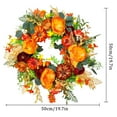 thumbnail image 7 of Clearance Sales!Fall Peony and Pumpkin Wreath-Fall Wreath for Front Door, Artificial Wreath with Maple Leaf Berry Pumpkin Pinecone Harvest Wreaths, 7 of 7