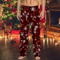 thumbnail image 2 of Yuncity Mens Christmas Pajama Pants Casual Long Thickened Suit Pants Snowflake Snowman Deer Homewear Xxxl, 2 of 4