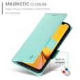 thumbnail image 3 of Allytechgroup for Apple iPhone XR Case Wallet, Retro PU Leather Slim Fit Business Style Magnetic Closure Cards Slots RFID Blocking Phone Case for Women Men, Mint, 3 of 6