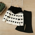 thumbnail image 4 of RXMEKW Knitted Sweater Set With Hood And Flared Pants For Girls In Black-White Cream Red-Black, 4 of 8