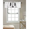 Curtain Valances for Windows, Christmas Tree Reindeer Window Valances