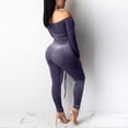 thumbnail image 3 of hgsbede Jumpsuits for Fashion Women Off Shoulder Bandage Jumpsuit Solid Bodysuit Playsuit Romper, 3 of 7