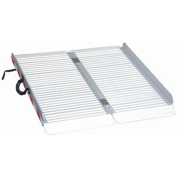 Ruedamann 4' x 33.5" Portable Wheelchair Ramp,Wider Aluminum Wheelchair Ramp,Folding Ramps for Home,Curbs,Steps,Stairs,Doorways,Non-Skid Surface,Holds up to 800 lbs (MR607X-4)