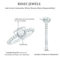 thumbnail image 5 of Rosec Jewels Lab Grown Diamond Flower Promise Ring for Engagement (EF-VS Quality Certified), 925 Sterling Silver, US 6.50, 5 of 9