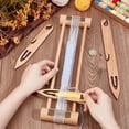 thumbnail image 3 of 3Pcs Beech Wood Weaving Shuttle Knitting Loom Shuttles Handcrafted Knitting Loom Tools for Tapestry DIY Craft Weaving Accessories Pointy, 3 of 9