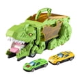 thumbnail image 4 of Camión portador de dinosaurios Hugo Juguete Verde con 2 autos, 4 of 9