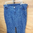thumbnail image 4 of INC International Concepts Plus Size Laser Print Flare Leg Jeans Medium Indigo 18W, 4 of 11