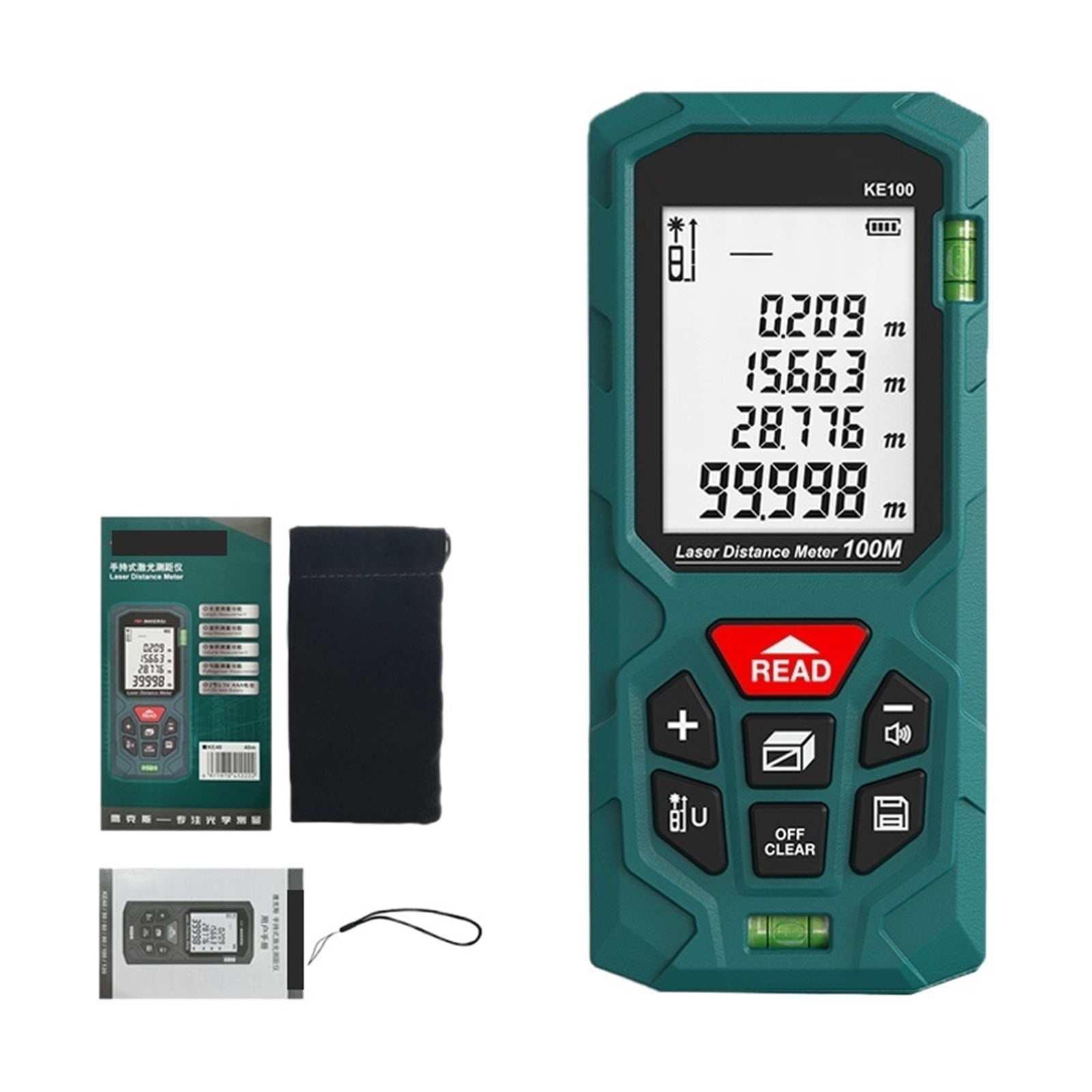 Rangefinder Digital Tape Measure 40/60/80/100/120m Distance Meter Accurate Roulette Range Finder