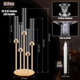 thumbnail image 4 of Candelabro dorado Tandefio de 5 brazos con pantallas acrílicas LED, 4 of 7