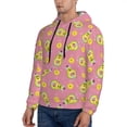 thumbnail image 3 of Pofeuu Avocado And Sun Print Mens Casual Hooded Collar Drawstring Hoodies Pullover Sweatshirts Casual Long Sleeve Shirts-X-Large, 3 of 7