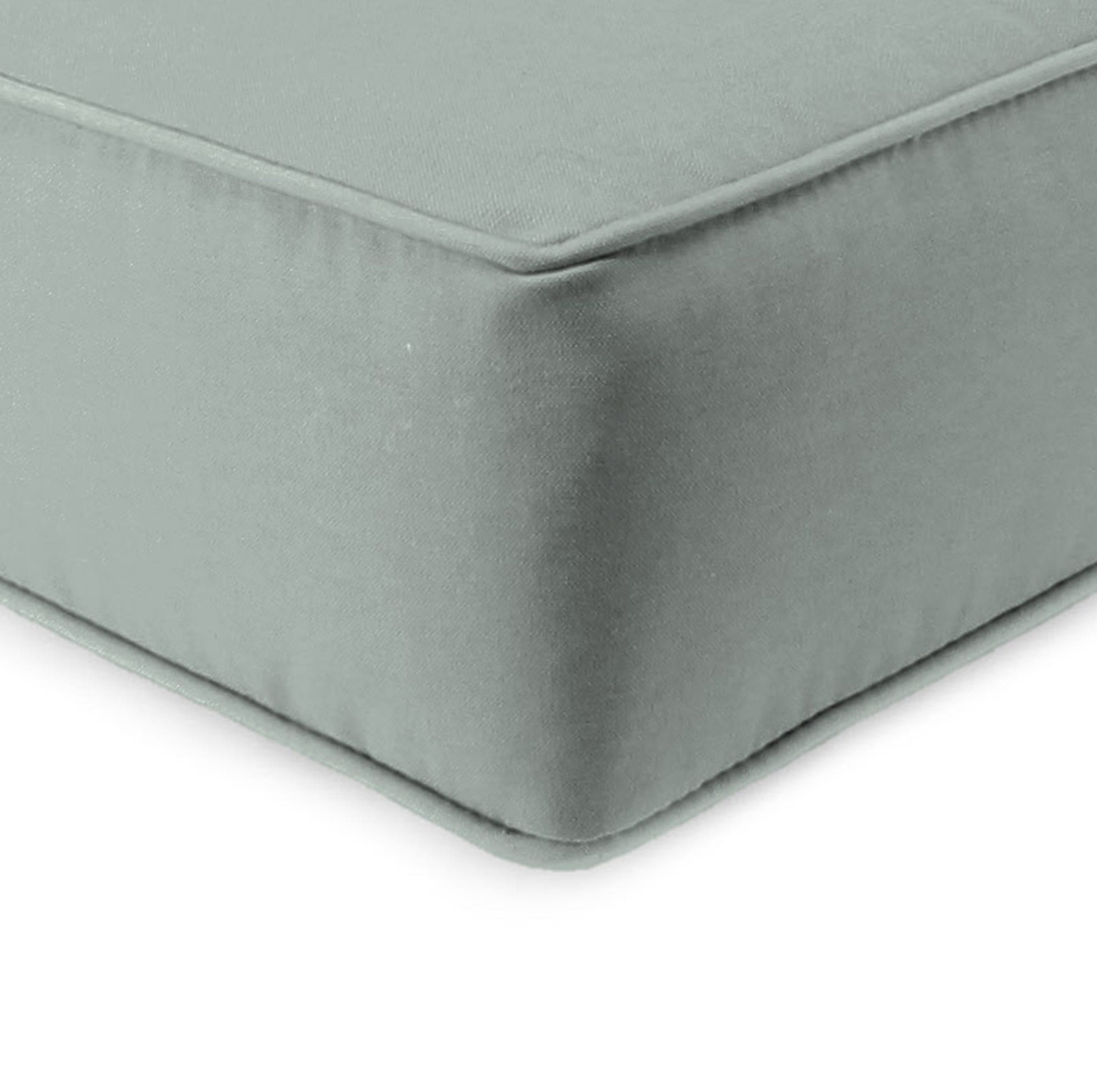 Jordan Manufacturing 48" x 24" Grey Solid Rectangular Outdoor Deep Seat Chair Cushion Set with Welt