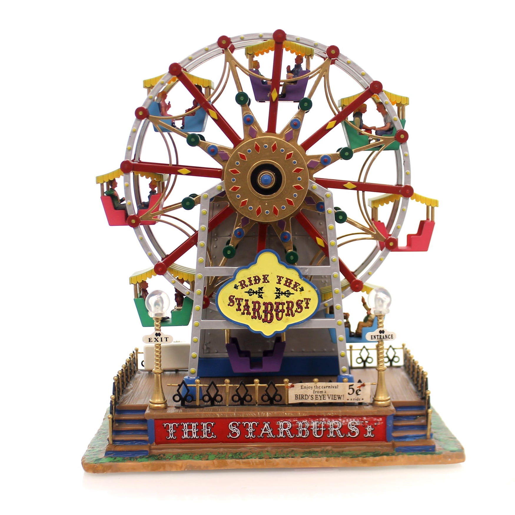 Christmas Starburst Ferris Wheel Plastic Lemax Kiddie Ride