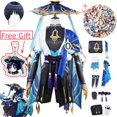 thumbnail image 2 of Juego de Cosplay de Wanderer Scaramouche, disfraz de Cosplay, sombrero de baladista, uniforme Kunikuzushi, ropa de fiesta de carnaval de Halloween, Anime, 2 of 5