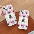 thumbnail image 3 of Silver Pleated Mirror Cute Cats Pink Love Heart Soft  for iPhone Case (Silver,iPhone 12 Pro), 3 of 6