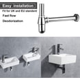 thumbnail image 3 of Chrome Bottle Trap Basin Waste Bathroom Sink Pipe Adjustable Height & Outlet, 3 of 13