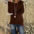 thumbnail image 2 of Chandails pour Femmes Unis Coupe Ample Blouse Légère Confortable Hauts Automne Hiver Manches Longues Hauts Décontractés Col Rond Chandail Hauts Noir P, 2 of 4