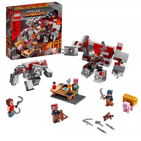 LEGO Minecraft The Redstone Battle 21163 Cool Minecraft Set for Kids Aged 8 and Up, Great Birthday Gift for Minecraft Players and Fans of Monsters, Dungeons and Battle Action (504 Pieces)