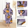 thumbnail image 3 of FORMRS Wearable Blanket Hoodie with Sleeves for Kids Cozy Flannel Sweatshirt, Halloween Pumpkin, 3 of 7