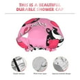 thumbnail image 5 of Disketp Panda Heart Valentine Pink Shower Caps,Reusable Shower Cap For Women, Double Layer Waterproof Hair Cap, Large Size For All Hair Lengths,For Girls Spa Home Salon Use, 5 of 9