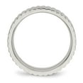 thumbnail image 6 of Auriga Fine Jewelry Stainless Steel Polished and Textured 6 mm Band for Women Size 9.5, 6 of 7