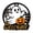 B, variant on C Wooden Round Halloween Ghost Wall Hanging Plaque Hollow Out Decoration For Front Door Porch Indoor Outdoor Party Decor