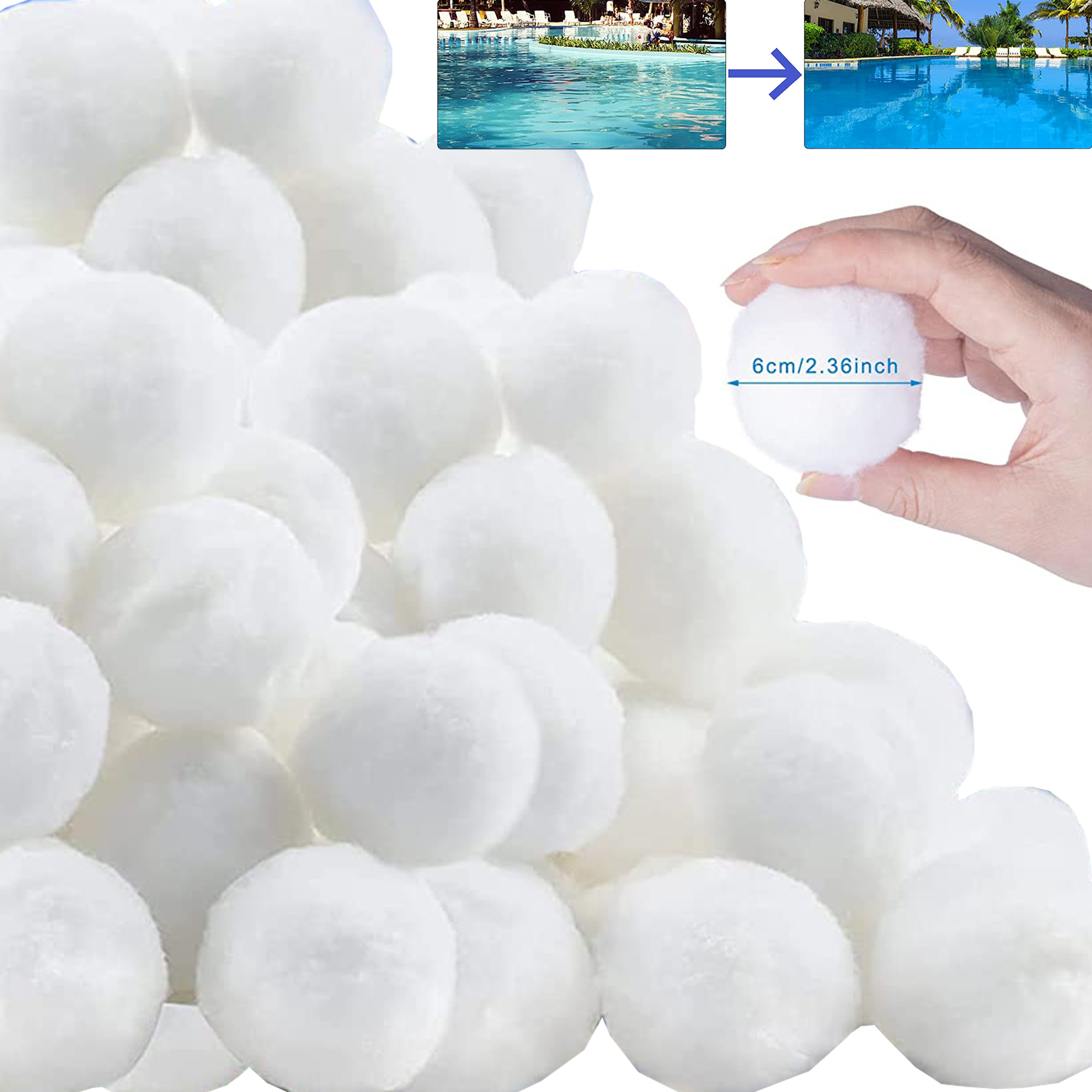 Elbourn Filter Balls 200 g Pool Filter Balls, 2022 Upgrade Filter Balls