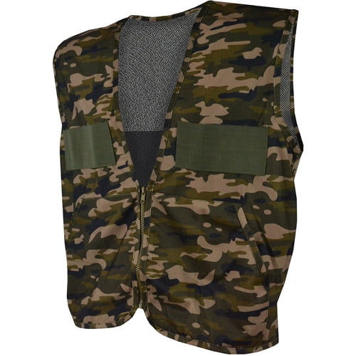 QuietWear Camo Hunting Vest with Game Bag, Brown Camo by Reliable Headwear