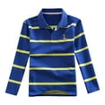 thumbnail image 2 of SGFCWSX Long Sleeve Shirts for Kids Girls Striped Print Tops Fall Casual T-Shirts Blue Size 12-13Years, 2 of 4