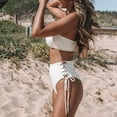 thumbnail image 4 of Fesfesfes Swimsuit for Women Solid Color Tube Top Backless Bikini Two Pieces Swimwear Swimsuit Beachwear Set, 4 of 7