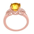 thumbnail image 3 of Mauli Jewels 2.42 Carat Oval Citrine and Diamond Ring for Women in 4-Prong Setting, 10K Rose Gold, 3 of 6