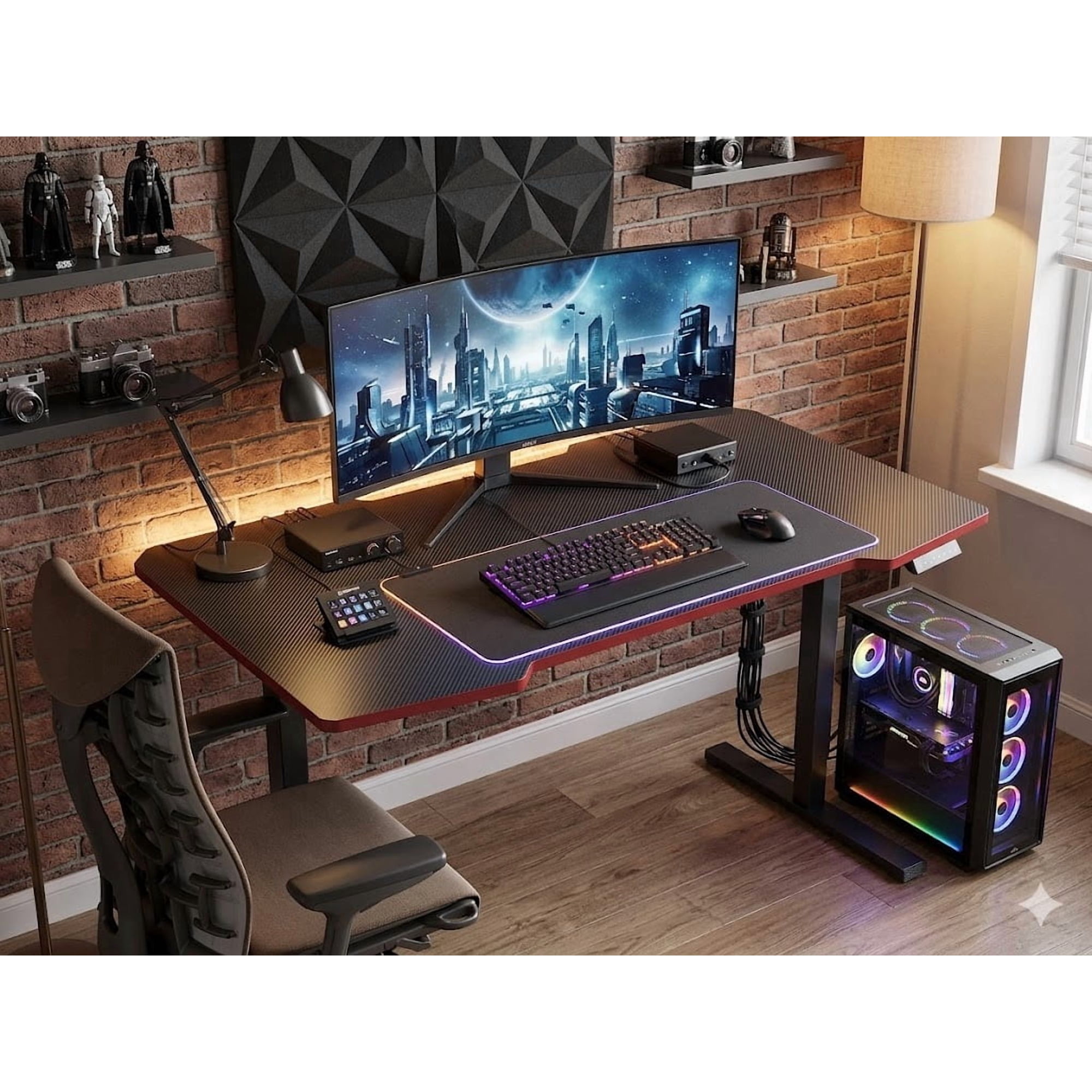 Howcool Electric Standing Desk Height Adjustable Sit Stand up Home Office Desk Computer Workstation