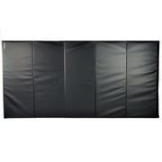 Greatmats Folding Mats for Gymnastics, Cheerleading, Tumbling, Home Exercise, Home Wrestling, Martial Arts Vinyl and Foam Mats Black 5x10 ft x 2 inch