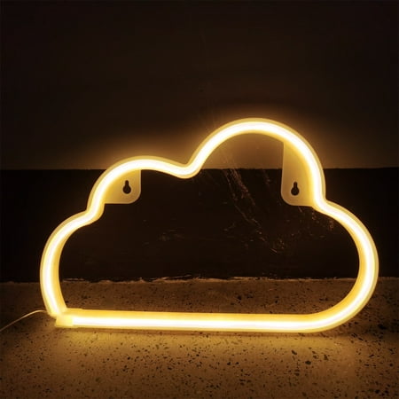 

Gaiseeis LED Cloud Neon Light Sign Night Lamp Wall Art Decorative Room Party Decor Yellow