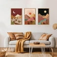 thumbnail image 4 of Modern Boho Framed Canvas Wall Art Set Colorful Moon and Sun Desert Art Painting Nature Southwest Landscapes Artwork,Rustic Mountain Wall Decor for Living Room,Bedroom,Office-16''x24''x3, 4 of 6