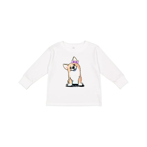 Inktastic Corgi Puppy Girl Boys or Girls Long Sleeve Toddler T-Shirt