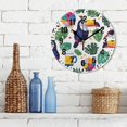 thumbnail image 3 of Yayeee 10" Wall Clock Battery Operated Quartz Round Silent Non-Ticking Home Decor, Vibrant Toucans Pattern, 3 of 6