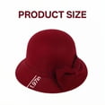 thumbnail image 6 of TELOLY Winter Hats for Women,Vintage Style Fedora Hats for Women,Classic Fisherman Hat Design Womens Winter Hat,WineRed, 6 of 6