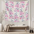 thumbnail image 5 of Pink Floral Small Tapestry for Bedroom Wall Hanging Tapestry, Spring Rustic Botanical Flowers Herbs Ceiling Backdrop Tapestries Poster Blanket Wall Decor for Teens Room Living Room Dorm 23" x 28", 5 of 8