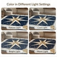 thumbnail image 7 of ODIKA 8'x10' Washable Area Rug Non-Slip Chair-Friendly Mat Nautical Compass Vintage Maritime Star With Distressed Rope Border for Dining Room, Large Office, Lounge, 7 of 7