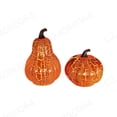 thumbnail image 2 of HHJZPR Halloween Crackle Glass Pumpkin Lights, 2 in 1 Set of 2 LED Glowing Pumpkins for Fall & Thanksgiving Table Decor, 2 of 6