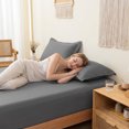 thumbnail image 5 of REGALWOVEN Fitted Microfiber Bed Sheets for All-Season Comfort and Breathability Dark Grey 1 PC 60.2x79.9 inch, 5 of 5