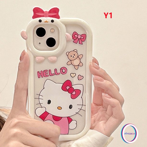 Funda De Dibujos Animados Hello Kitty Doraemon Samsung A03s A23 A13 A12 A53 A32 A03 A52 A73 A22 A02s A50 A51 A52s A21s A11 A33 A71 A50s 3D Bow-knot Little Monster Lens Pareja Suave Tpu Cubierta